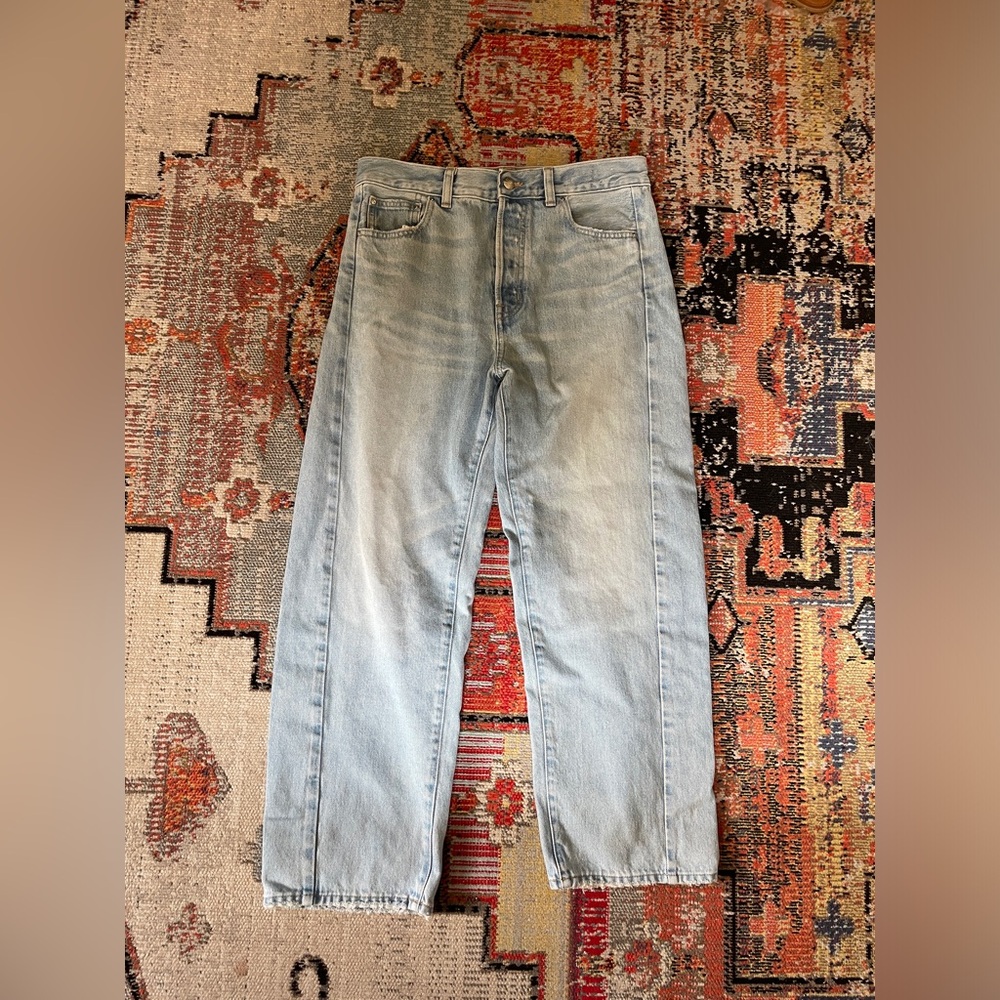 Madewell Womens Pieced Barrel-Leg Jeans Size 28 - Picture 4 of 9